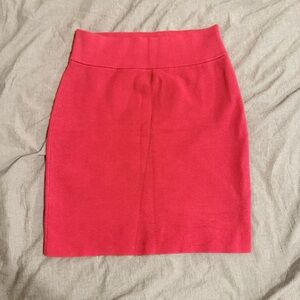 Express Fitted Red Pencil Skirt